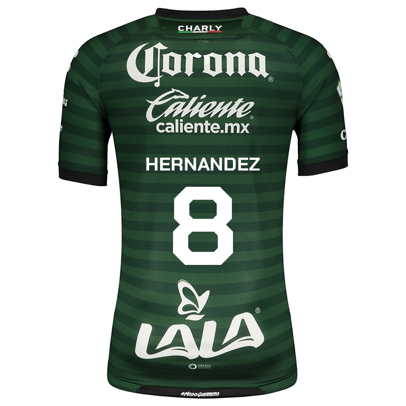 Mujer Camiseta Joseline Hernandez #8 Blanco Verde 2ª Equipación 2021/22 La Camisa Chile