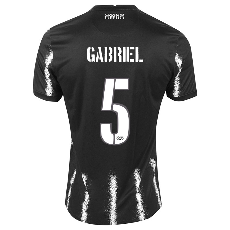 Mujer Camiseta Gabriel #5 Negro 2ª Equipación 2021/22 La Camisa Chile