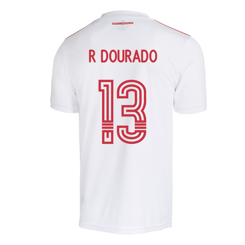 Mujer Camiseta Rodrigo Dourado #13 Blanco 2ª Equipación 2021/22 La Camisa Chile