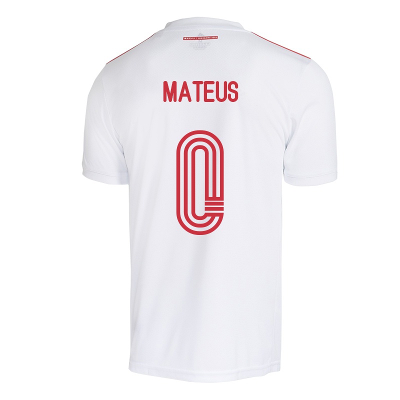 Mujer Camiseta Mateus #0 Blanco 2ª Equipación 2021/22 La Camisa Chile