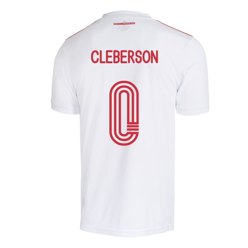 Mujer Camiseta Cleberson #0 Blanco 2ª Equipación 2021/22 La Camisa Chile
