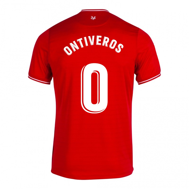 Mujer Camiseta Javi Ontiveros #0 Rojo 2ª Equipación 2021/22 La Camisa Chile