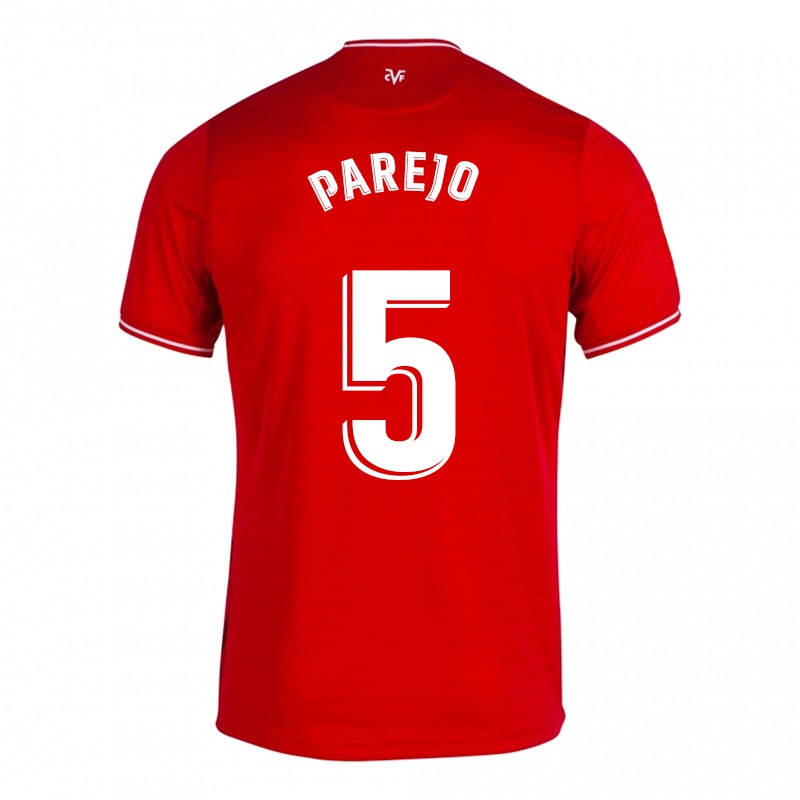 Mujer Camiseta Dani Parejo #5 Rojo 2ª Equipación 2021/22 La Camisa Chile