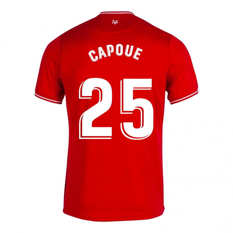 Mujer Camiseta Etienne Capoue #25 Rojo 2ª Equipación 2021/22 La Camisa Chile