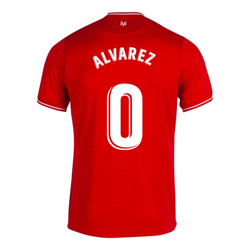 Mujer Camiseta Iker Alvarez #0 Rojo 2ª Equipación 2021/22 La Camisa Chile