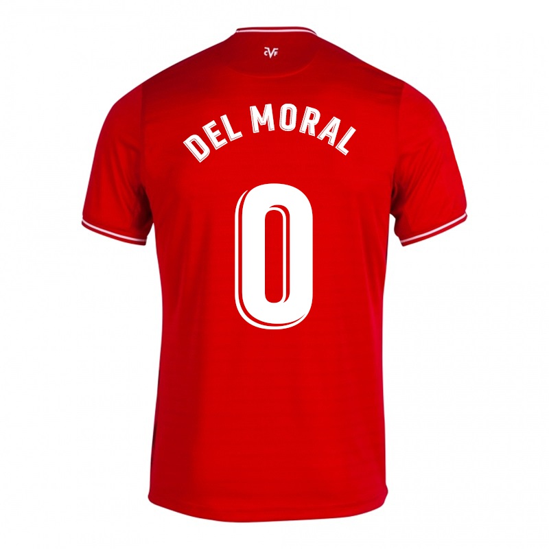 Mujer Camiseta Alberto Del Moral #0 Rojo 2ª Equipación 2021/22 La Camisa Chile