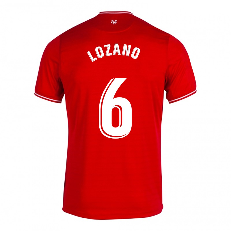Mujer Camiseta Sergio Lozano #6 Rojo 2ª Equipación 2021/22 La Camisa Chile