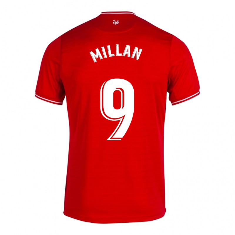 Mujer Camiseta Alex Millan #9 Rojo 2ª Equipación 2021/22 La Camisa Chile