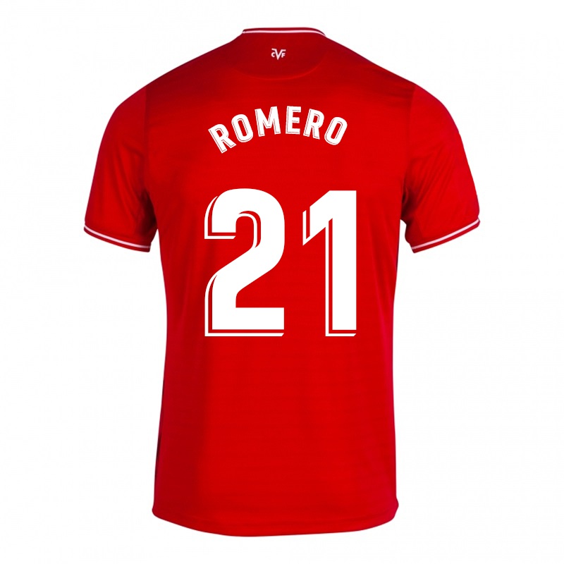 Mujer Camiseta Carlos Romero #21 Rojo 2ª Equipación 2021/22 La Camisa Chile