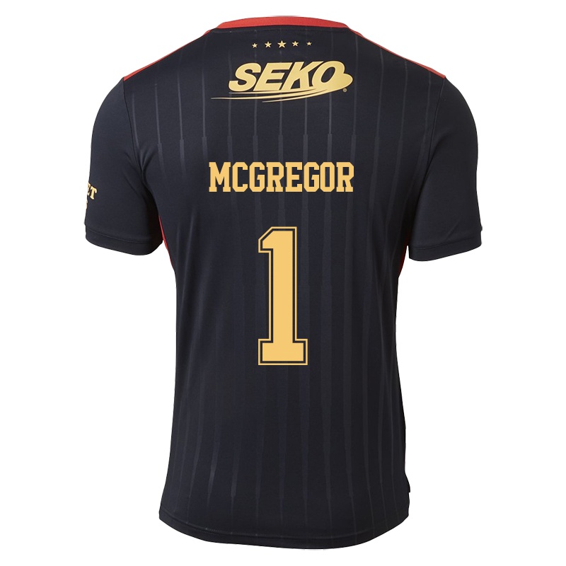 Mujer Camiseta Allan Mcgregor #1 Negro 2ª Equipación 2021/22 La Camisa Chile