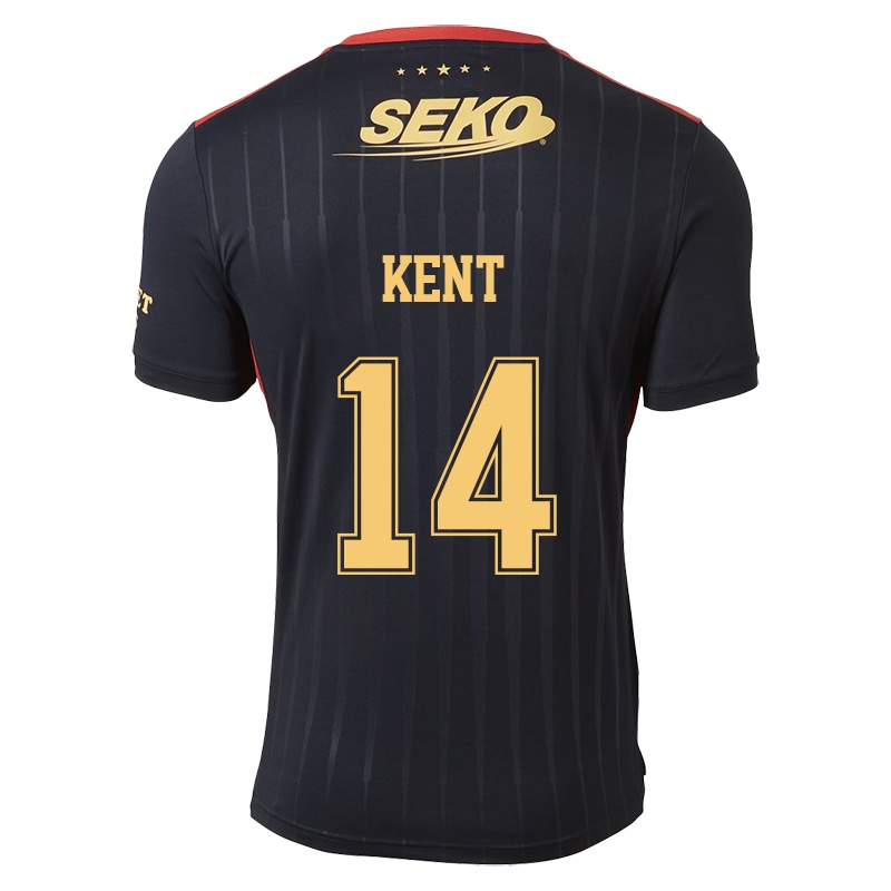 Mujer Camiseta Ryan Kent #14 Negro 2ª Equipación 2021/22 La Camisa Chile