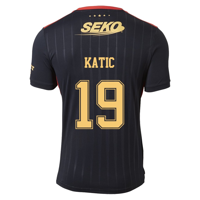 Mujer Camiseta Nikola Katic #19 Negro 2ª Equipación 2021/22 La Camisa Chile