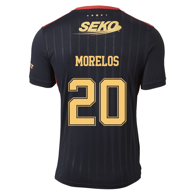 Mujer Camiseta Alfredo Morelos #20 Negro 2ª Equipación 2021/22 La Camisa Chile