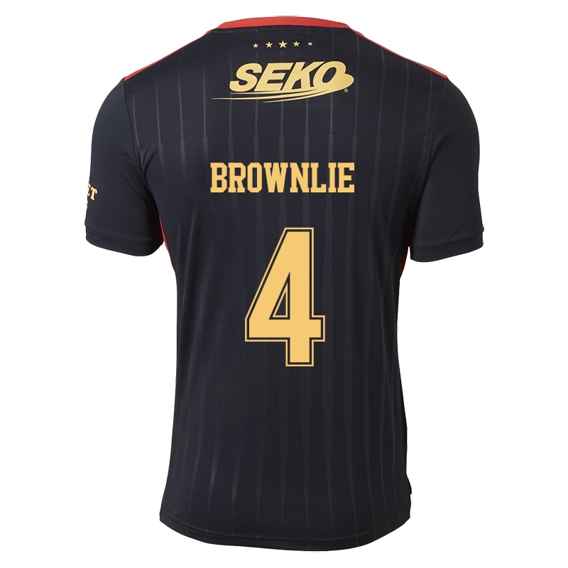 Mujer Camiseta Emma Brownlie #4 Negro 2ª Equipación 2021/22 La Camisa Chile