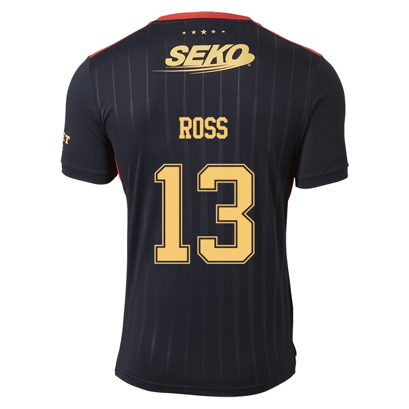 Mujer Camiseta Jane Ross #13 Negro 2ª Equipación 2021/22 La Camisa Chile