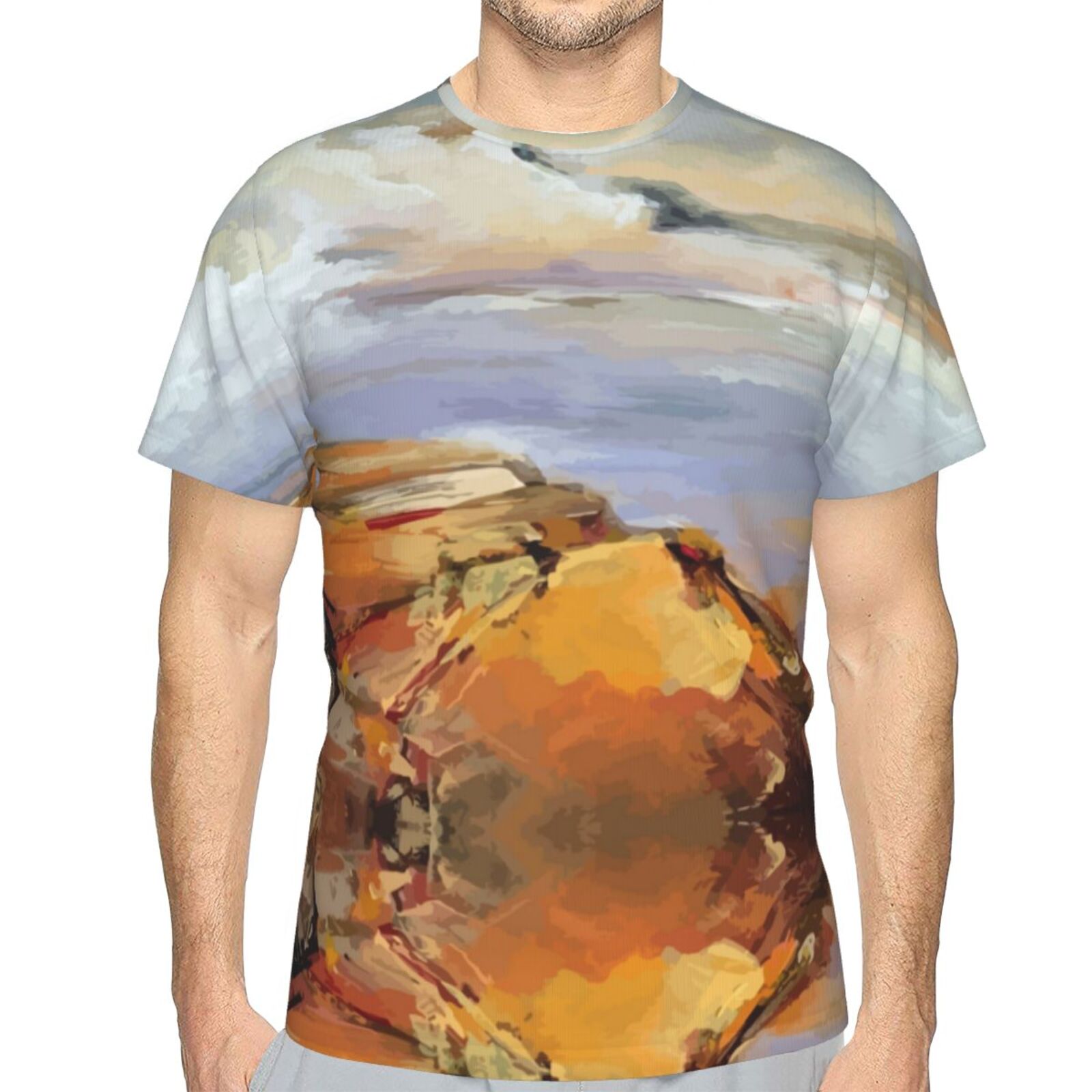 Camiseta Chile Clásica Elementos De Pintura De Yellow Rocks