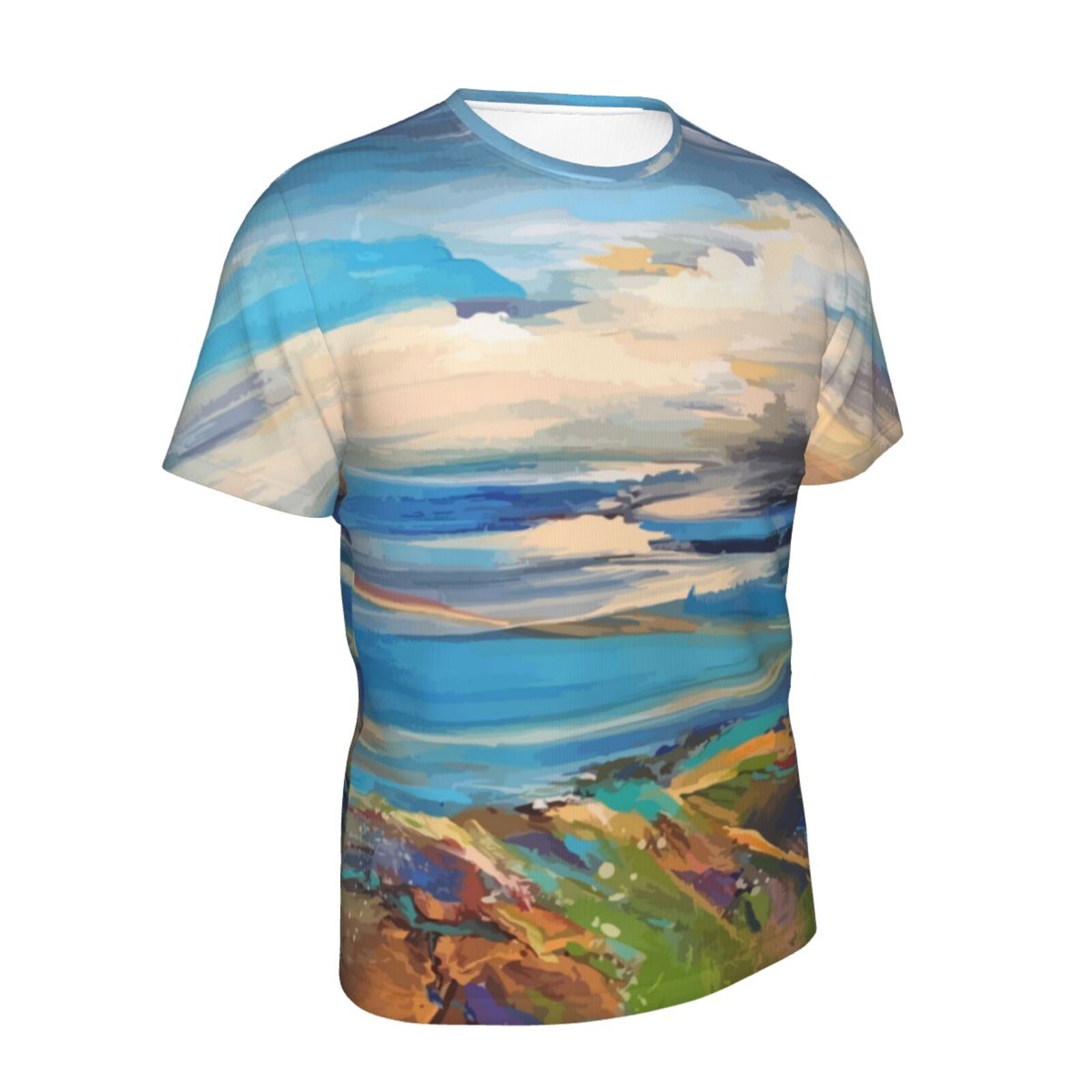 Camiseta Chile Clásica Elementos De Pintura A Distancia Azul