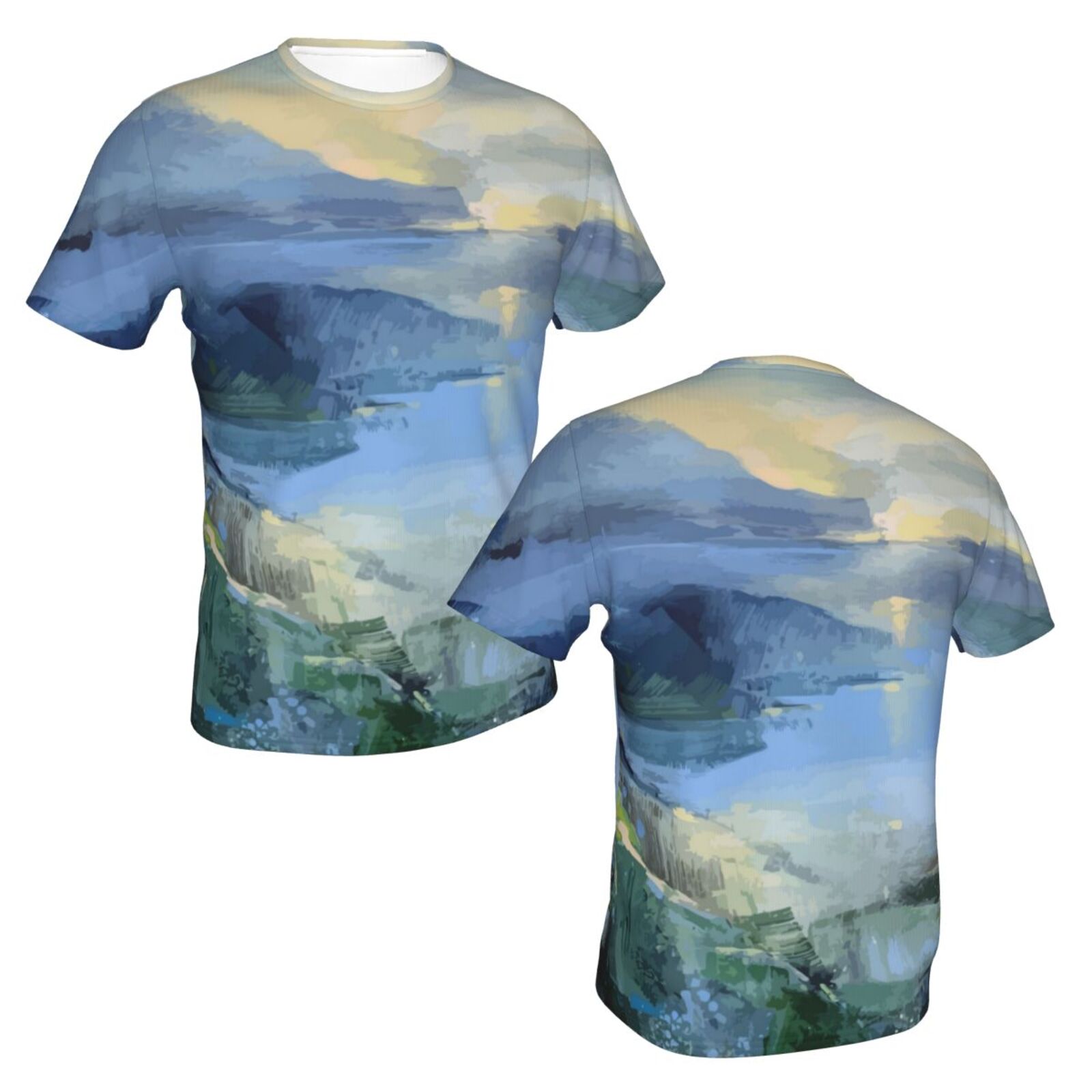 Camiseta Chile Clásica Mar En Calma Elementos De Pintura