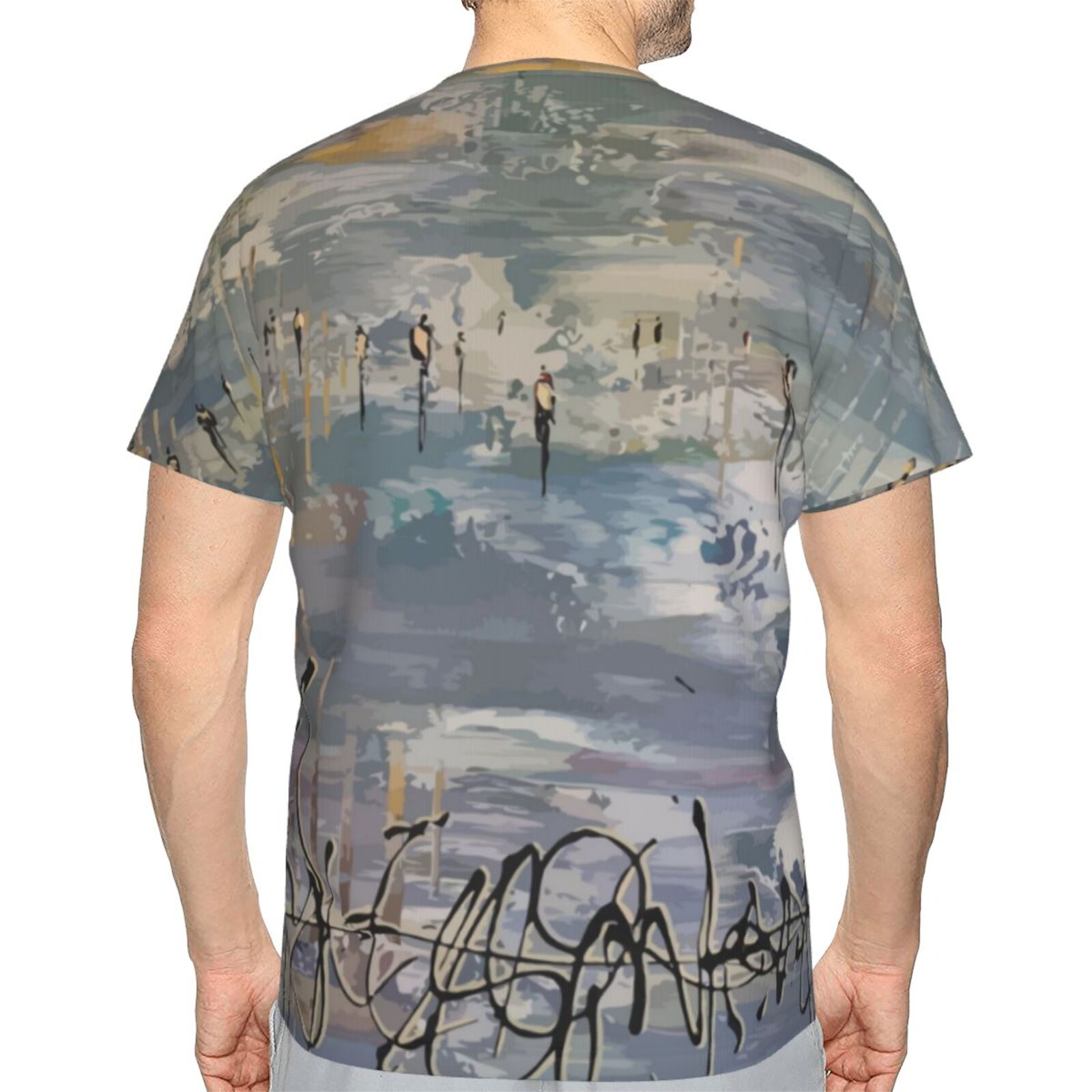 Camiseta Chile Clásica Habla Con Los Elementos De Pintura De Las Nubes